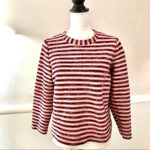 Tory Burch Striped Textured Top Size large